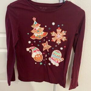 The Children's Place Red Long Sleeve Holiday Tee